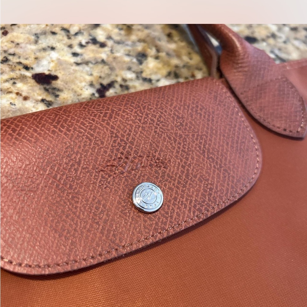 Longchamp le pliage Cognac colored Tote Bag - Picture 2 of 10